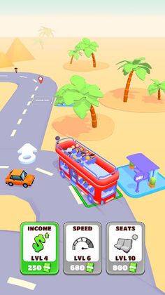 Bus Trip - Idle Simulator Game - Screenshot 1