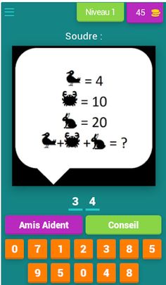 Fransk matematik quiz - Screenshot 1