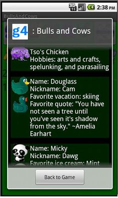 g4: Bulls and Cows - Screenshot 3