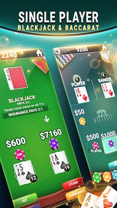 Blackjack & Baccarat Card Game - Screenshot 2