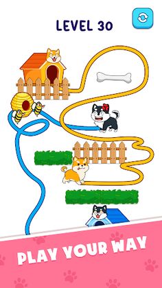 Doge Rush : Draw Home Puzzle - Screenshot 1
