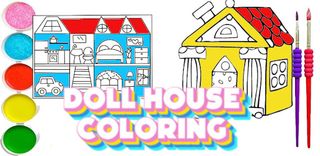 Coloring Beautiful Doll House - Screenshot 1