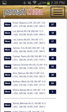 Pennant Chase - Baseball Sim - Screenshot 2