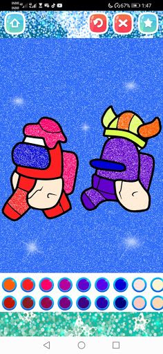 Glitter Among us Coloring Book - Screenshot 3