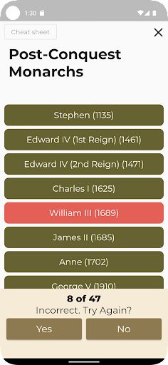 British History Timeline Quiz - Screenshot 2