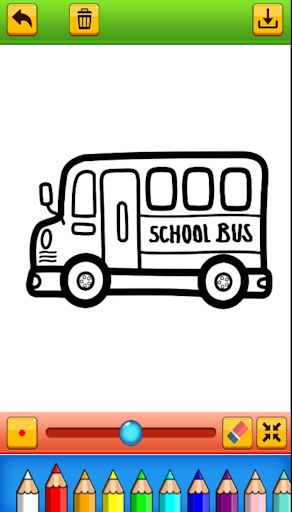 coloring school bus game - Screenshot 2