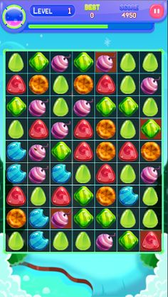 Fantasy Jelly Square - Match 3 - Screenshot 1