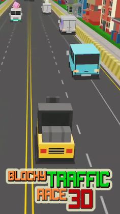Blocky Traffic Racer Master 3D - Screenshot 1
