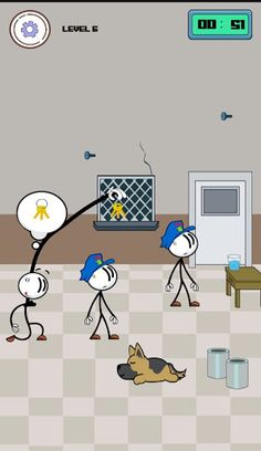 Stickman Thief Puzzle troll - Screenshot 1