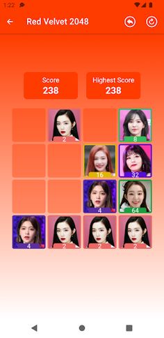 Red Velvet 2048 Game - Screenshot 4