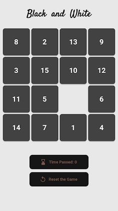 Black and White:Sliding Puzzle - Screenshot 2