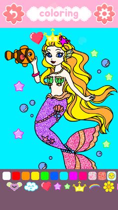 앱들엄마 공주색칠놀이 - 어린이 색칠공부 - Screenshot 2