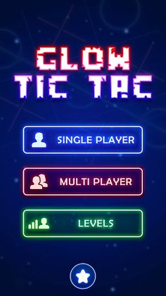 Tic Tac Toe Glow - XO 2 PLAYER - Screenshot 1
