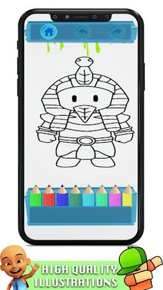 Upin Stumble coloring - Screenshot 4