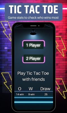 Tic Tac Toe XO Glow Tok Game - Screenshot 1