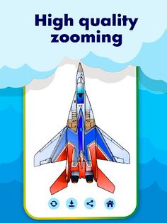 Airplane Military Coloring Boo - Screenshot 2