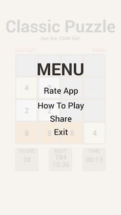 CLASSIC 2048 PUZZLE - Screenshot 2