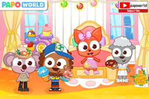 Papo Town Dessert Shop for kid - Screenshot 1
