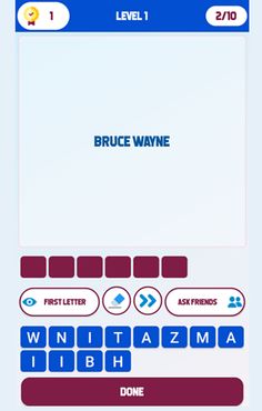 Superhero Identity Word Quiz - Screenshot 2