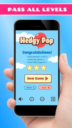 Hedgy Pop. Hedgehog balloons - Screenshot 4