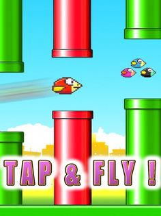 Jumpy Red Bird: Tube Hopper - Screenshot 2