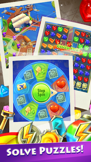 Gummy Drop! Match 3 & Travel - Screenshot 3