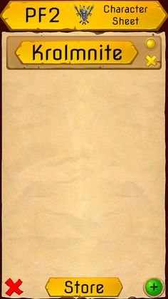 PF2 Character Sheet - Screenshot 1