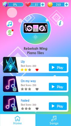 Rebekah Wing Piano Tiles - Screenshot 1