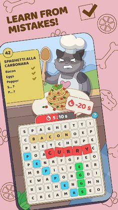 Food Words: Cooking Cat Puzzle - Screenshot 4