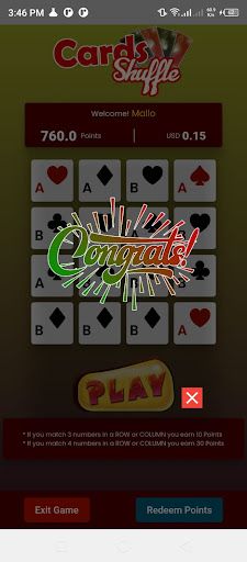 Play and Earn Cards - Screenshot 2