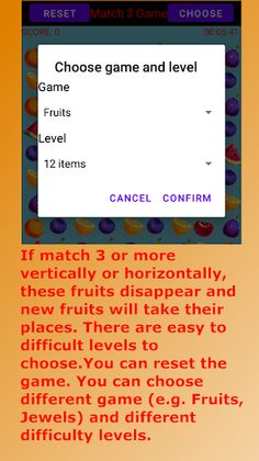 Match Three Fruits Game - Screenshot 3