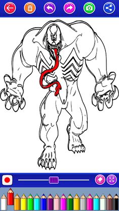 spider super heroes coloring c - Screenshot 2