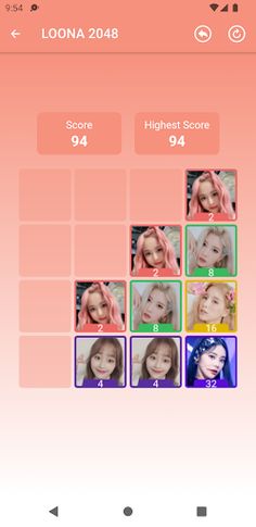LOONA 2048 Game - Screenshot 3