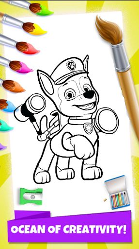Paw Patron Coloring Game - Screenshot 3