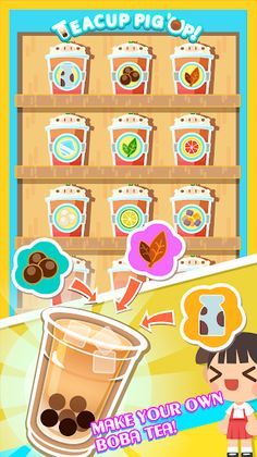 TeaCup Pig'Up: Bubble Tea Game - Screenshot 1
