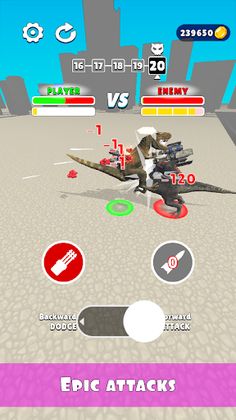 Dino Battle Ragdoll Fighter - Screenshot 2