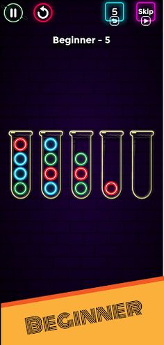 Neon Sort Puzzle : Color Sort  - Screenshot 2