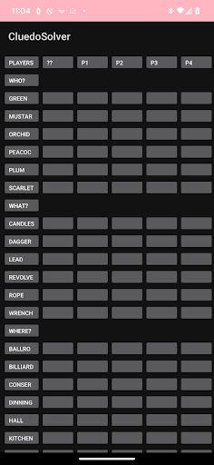 Cluedo Solver - Screenshot 2