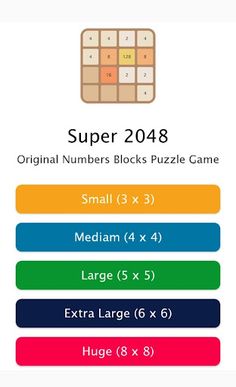 Super 2048 Numbers Blocks Game - Screenshot 1