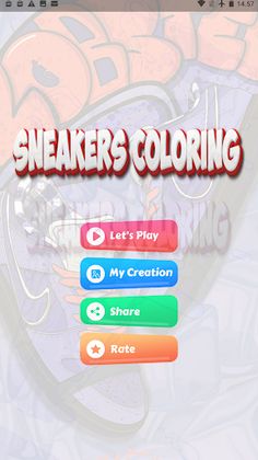 Game coloring sneakers - Screenshot 1