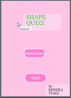 Rishika's Maths shape quiz - Screenshot 1