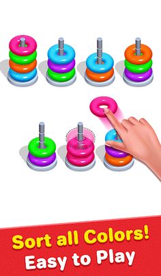 Color Hoop Sort - Hoop Stack - Screenshot 1