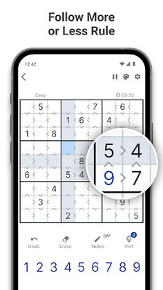 Greater Than Sudoku - Screenshot 1
