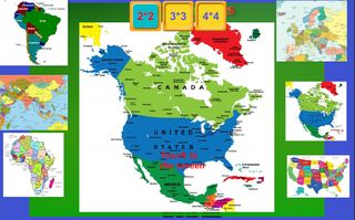 Memory Game 3 (Continents) - Screenshot 1