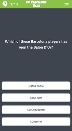 FC Barcelone Quiz - Screenshot 2