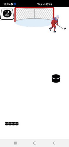 Hockey puck goalie game app - Screenshot 2