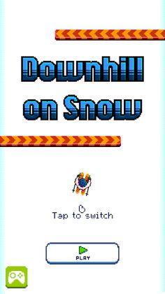 Downhill Snow  - One tap game - Screenshot 1