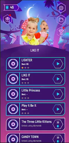 Diana and Roma Magic Tiles Hop - Screenshot 1