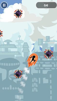 stickman jump-up to avoid mine - Screenshot 1