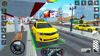 Taxi Cab Car driving school 3d - Screenshot 1